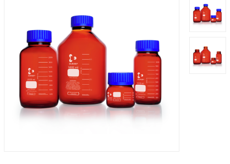 Chai Trung Tính Nâu Miệng Rộng Có Mã Vết - GLS 80 - DURAN®